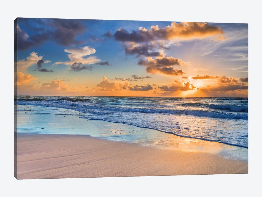 Morning Beach Happiness at Sunrise, Florida by Susanne Kremer 1-piece Canvas Art Print