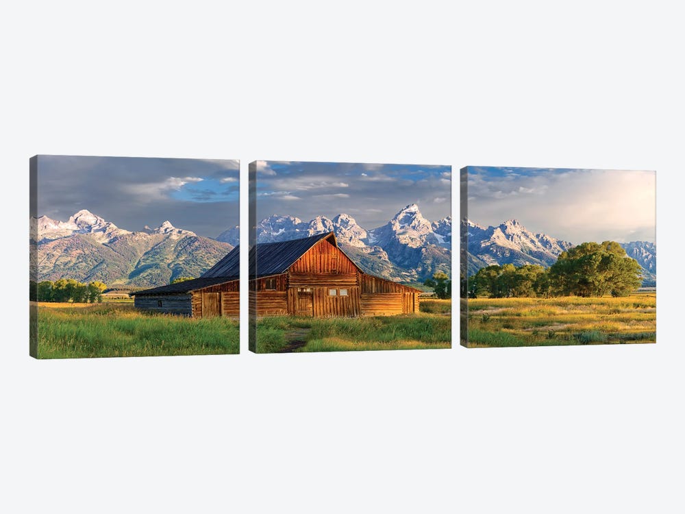 Historic Barn Grand Teton , Wyoming by Susanne Kremer 3-piece Art Print