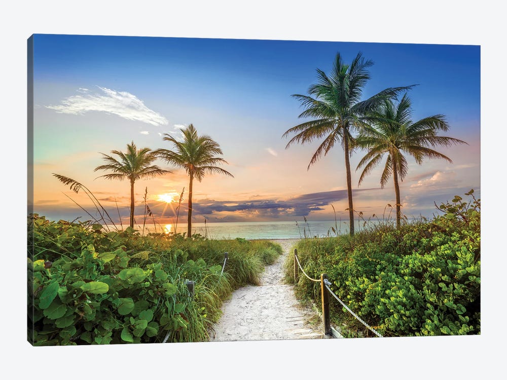 Relaxing Florida Beach Summer Sunrise by Susanne Kremer 1-piece Canvas Print