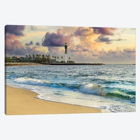 Hillsboro Beach At Sunrise, Florida Canvas Print #SKR557} by Susanne Kremer Canvas Wall Art