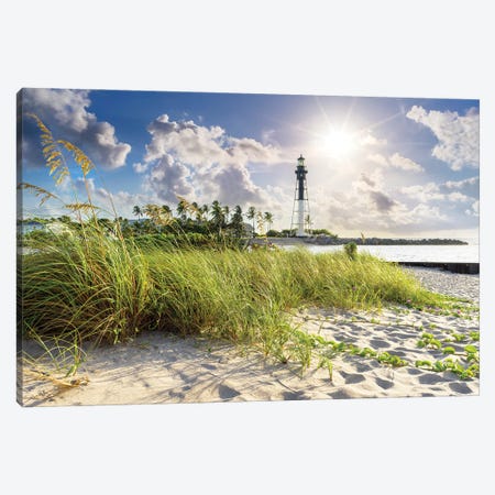 Sand Dunes At  Hillsboro Beach Lighthouse, Florida Canvas Print #SKR558} by Susanne Kremer Canvas Print