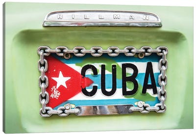Cuban Plate, Streets of Havana  Canvas Art Print - Caribbean Art