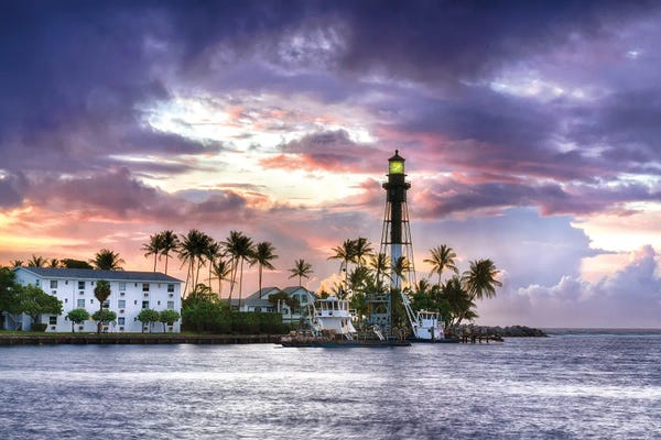 Tropical Beaches: Clearing Morning Hillsboro Lighthouse, Florida by Susanne Kremer