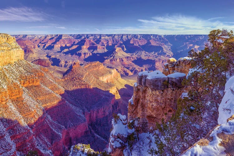 Grand Canyon South Rim Snow Morning