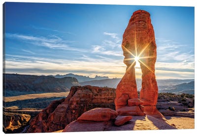 Delicate Arch at Sunset  Canvas Art Print - Desert Landscape Photography