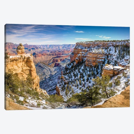 Grand Canyon South Rim Panoramic View Canvas Print #SKR570} by Susanne Kremer Art Print