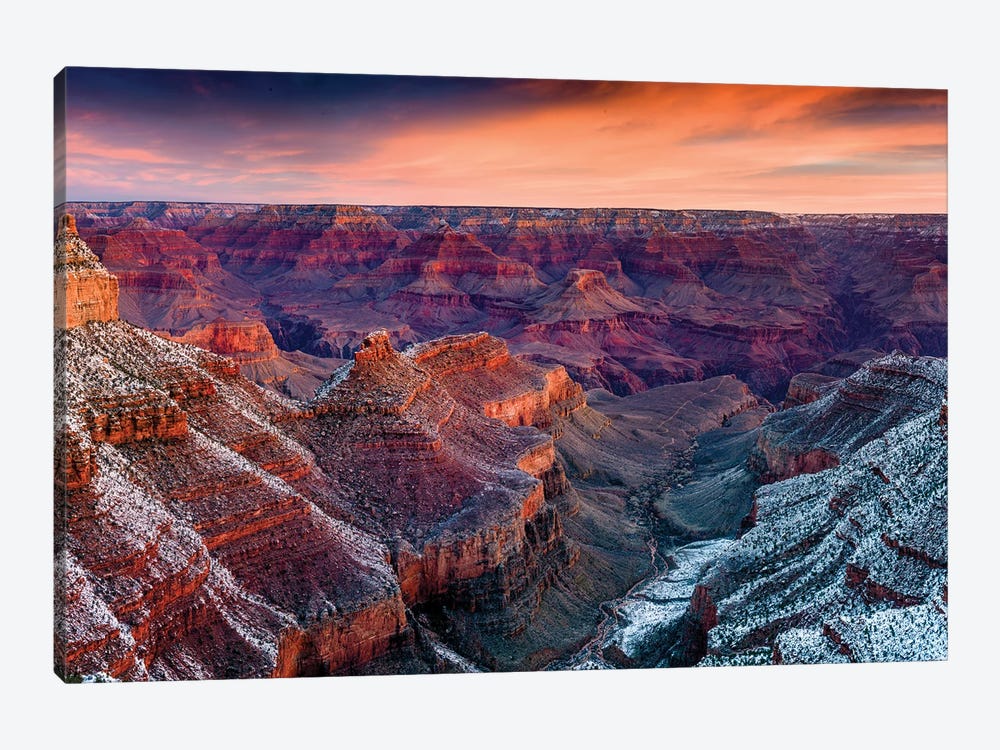 Grand Canyon South Rim Panoramic Classic Sunrise by Susanne Kremer 1-piece Canvas Art Print