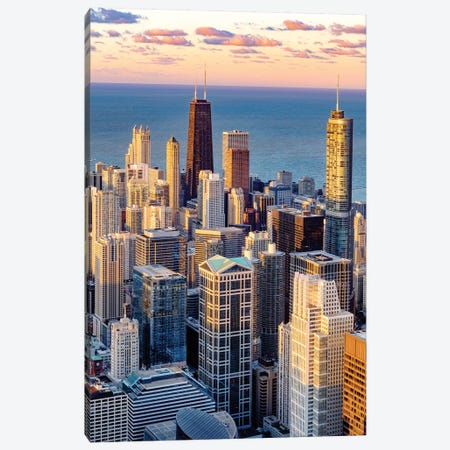 Downtown Chicago Skyline  Canvas Print #SKR57} by Susanne Kremer Canvas Art