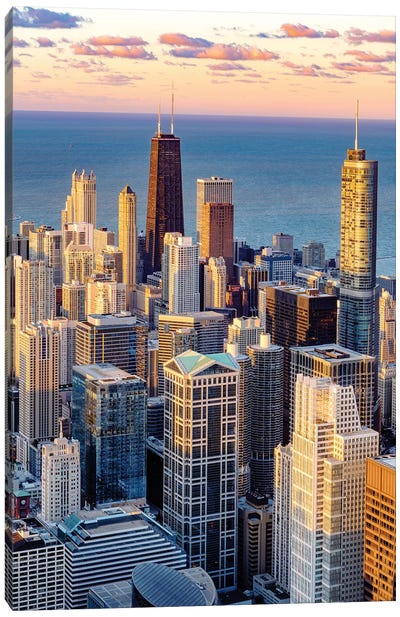Downtown Chicago Skyline  Canvas Art Print - Illinois Art