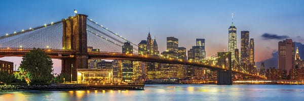 Brooklyn: Manhattan And Brooklyn Bridge Skyline New York City by Susanne Kremer
