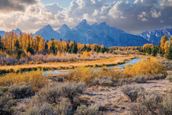 Wyoming: Grand Teton Mountain Range Autumn by Susanne Kremer