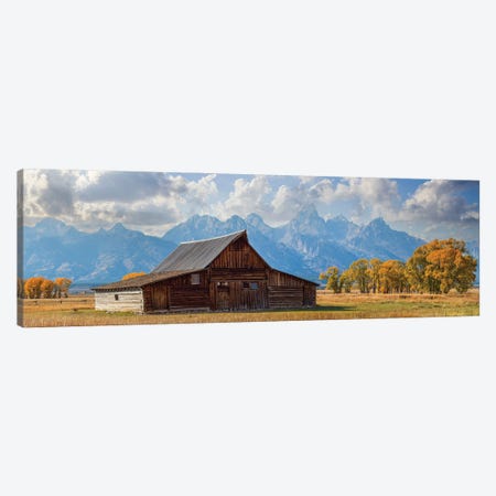 Grand Teton Barn In Fall Canvas Print #SKR591} by Susanne Kremer Canvas Print