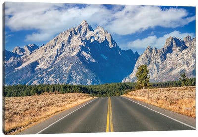 The Road To Grand Teton Canvas Art Print - Teton Range Art