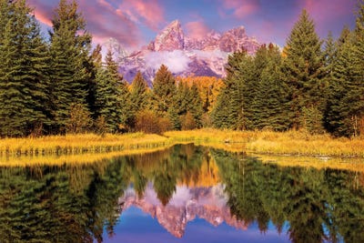 Schwabacher Landing Sunrise Grand Teton by Susanne Kremer multi panel art