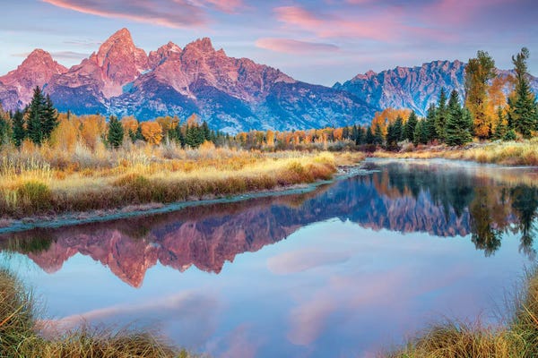 Wyoming: Morning Glow, Grand Teton by Susanne Kremer