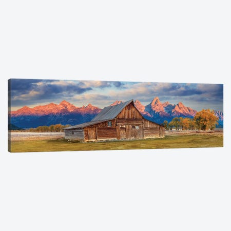 Grand Teton Wyoming Morning In Autumn,Panoramic Canvas Print #SKR635} by Susanne Kremer Art Print