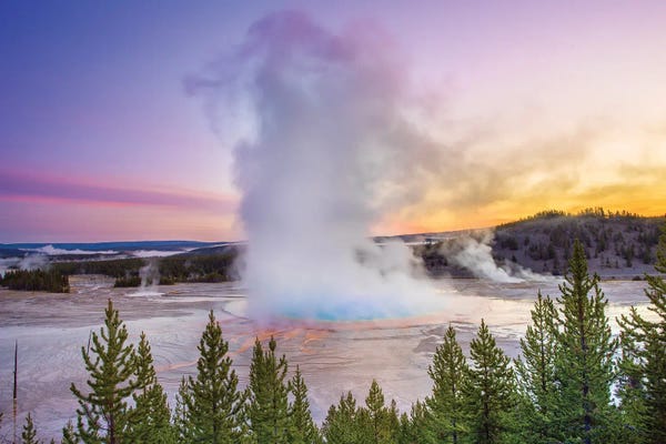 Wyoming: Yellowstone Grand Prismatic Sunrise by Susanne Kremer