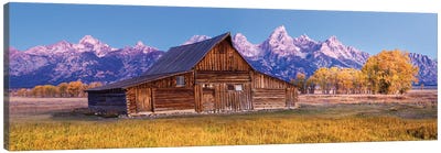 Grand Teton National Park Panoramic View Wyoming Canvas Art Print - Teton Range Art