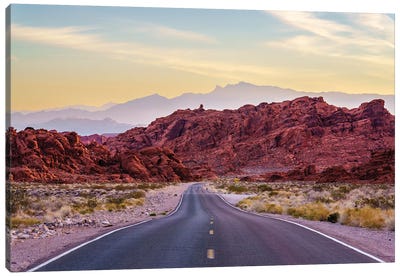 Valley Of Fire Drive Canvas Art Print - Death Valley National Park Art