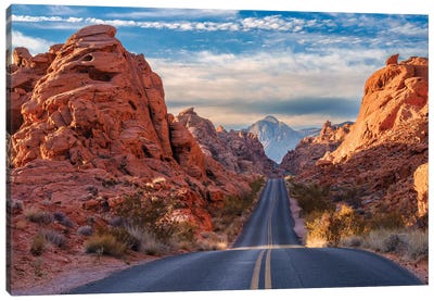 Valley Of Fire Road Canvas Art Print - Death Valley National Park