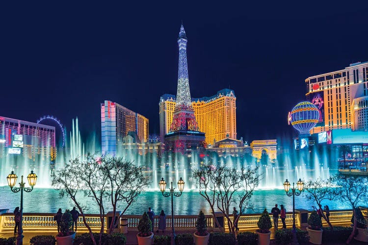 Las Vegas Romantic Fountain Views by Susanne Kremer wall art