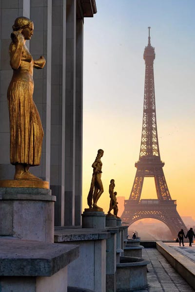 Towers: Eiffel Tower Sunrise From The Troqadero  by Susanne Kremer