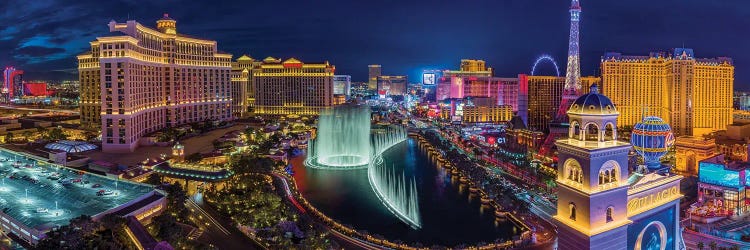 Las Vegas Neon Strip View At Night