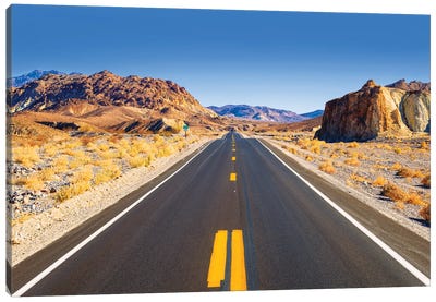 Desert Road, Death Valley Canvas Art Print - Death Valley National Park Art