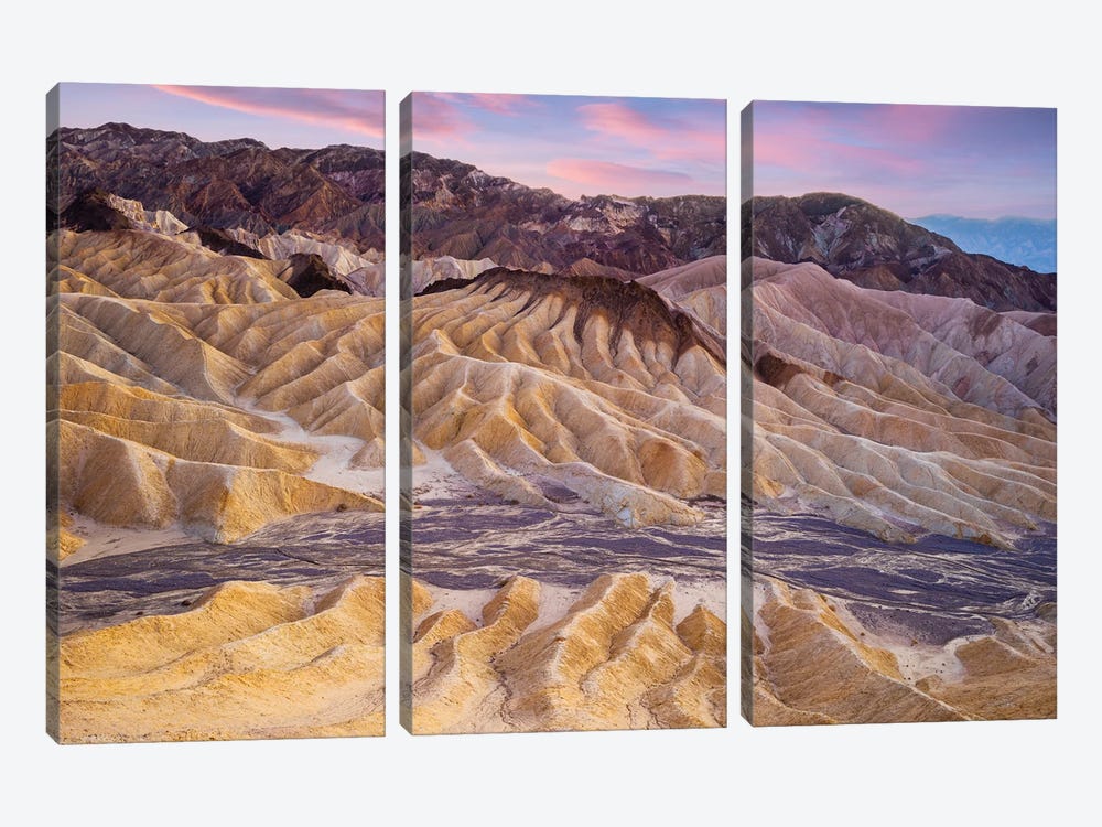 Badlands Sunset, Death Valley by Susanne Kremer 3-piece Canvas Print