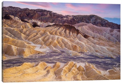 Badlands Sunset, Death Valley Canvas Art Print - Death Valley National Park Art
