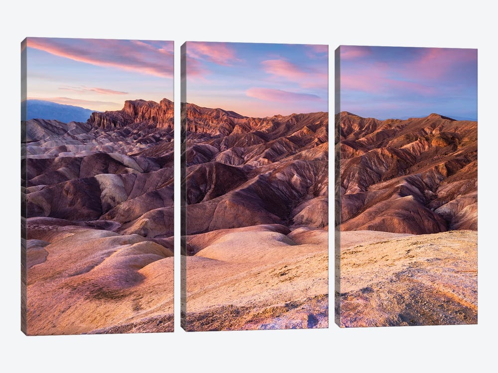 Pink Sunset Death Valley by Susanne Kremer 3-piece Canvas Wall Art