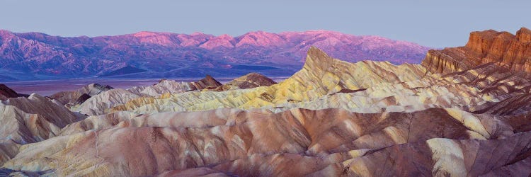 Zabriskie Point Panoramic View At Sunrise, Death Valley