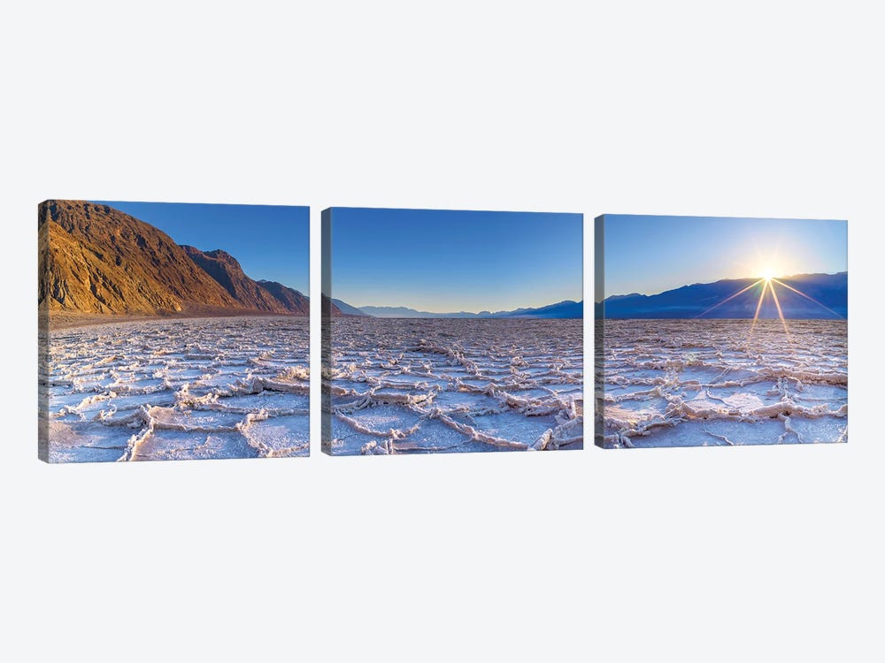 Sunset Badwater Basin Death Valley by Susanne Kremer 3-piece Canvas Artwork