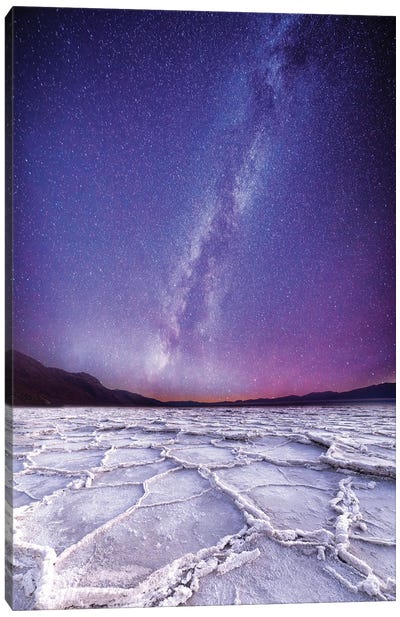 Milky Way At Badwater Basin, Death Valley Canvas Art Print - Death Valley National Park Art