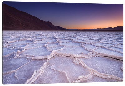 The Sunrise Glow, Salt Flats Death Valley Canvas Art Print - Death Valley National Park Art