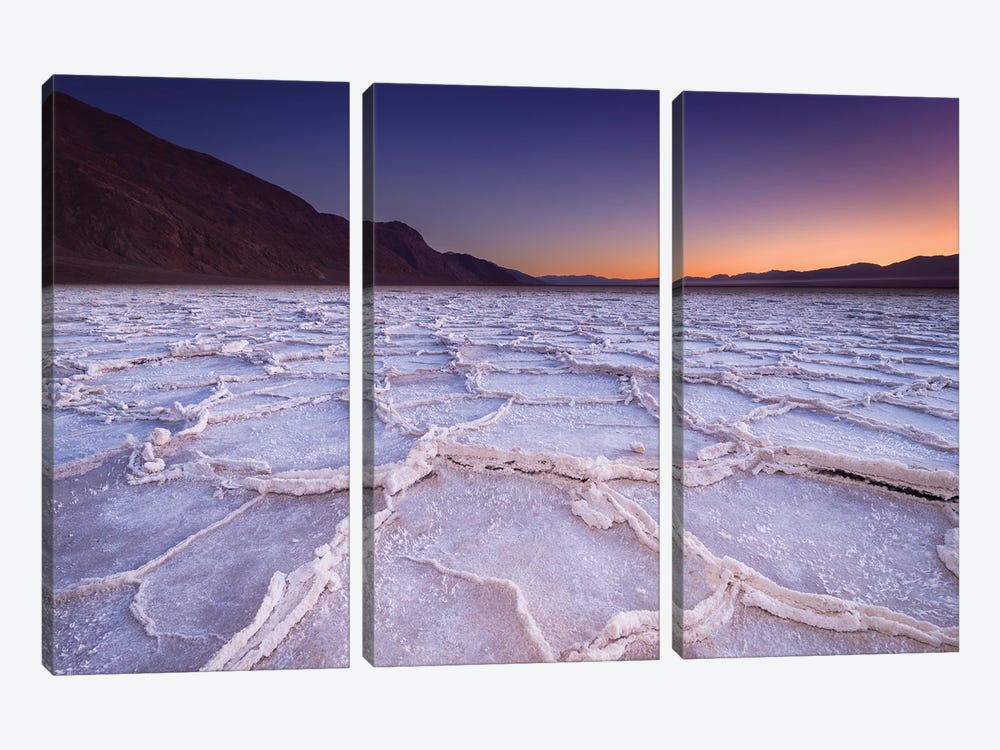 The Sunrise Glow, Salt Flats Death Valley by Susanne Kremer 3-piece Art Print