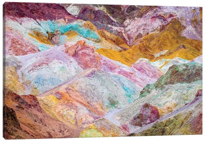 Colorful Natural Rocks, Death Valley Canvas Art Print - Desert Landscape Photography