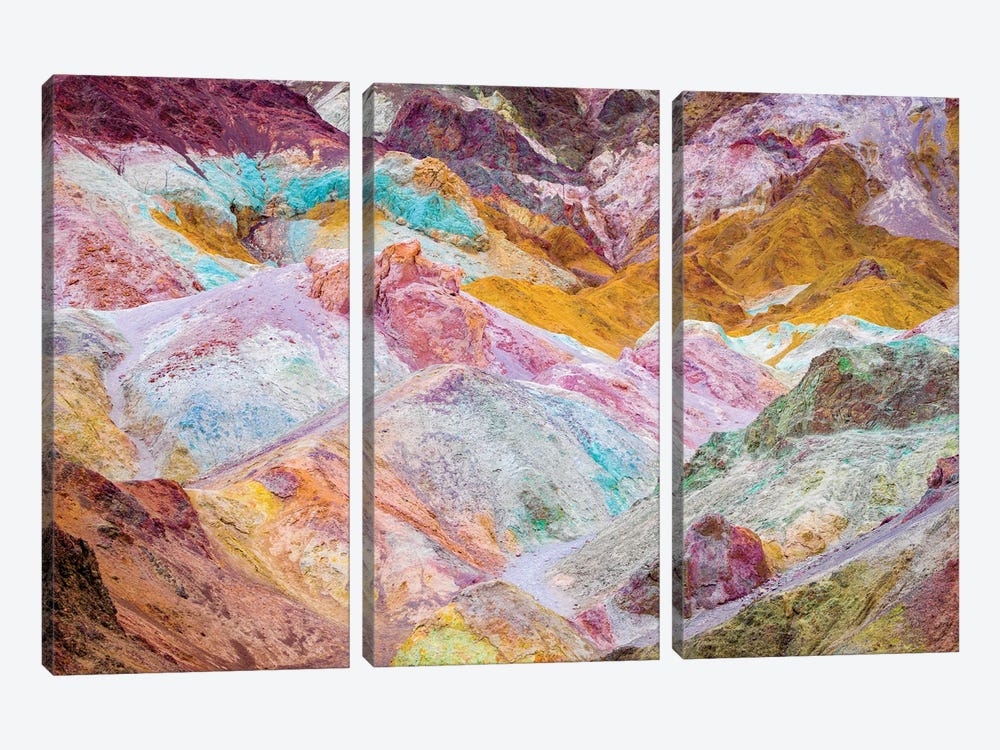 Colorful Natural Rocks, Death Valley by Susanne Kremer 3-piece Canvas Artwork