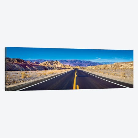 Panoramic Road, Death Valley Canvas Print #SKR688} by Susanne Kremer Canvas Art Print