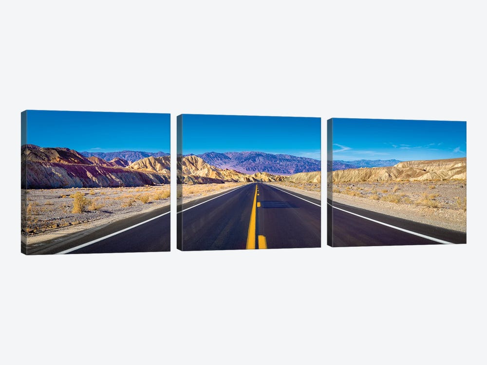 Panoramic Road, Death Valley by Susanne Kremer 3-piece Canvas Art Print