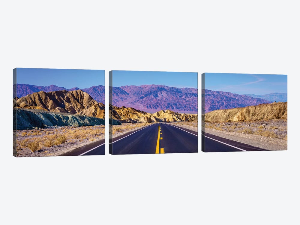 Panoramic Road Trip, Death Valley by Susanne Kremer 3-piece Canvas Wall Art