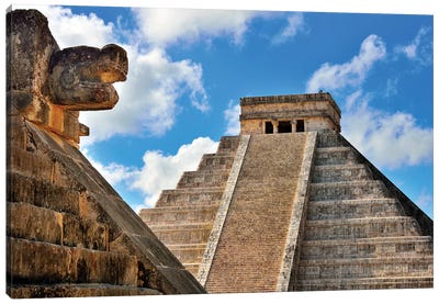 El Castillo, Mayan Ruin, Chichen Itza I   Canvas Art Print - Chichén Itzá