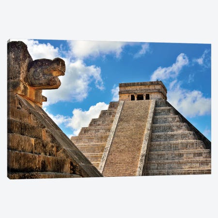 El Castillo, Mayan Ruin, Chichen Itza I   Canvas Print #SKR68} by Susanne Kremer Canvas Art