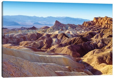 Zabriskie Point Badlands, Death Valley Canvas Art Print - Death Valley National Park Art