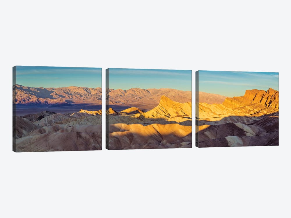 Panoramic Sunrise Zabriskie Point, Death Valley by Susanne Kremer 3-piece Art Print