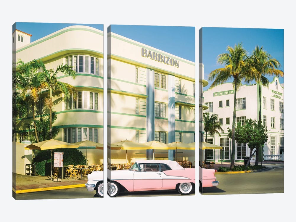 Art Deco, Miami Beach, Florida by Susanne Kremer 3-piece Art Print