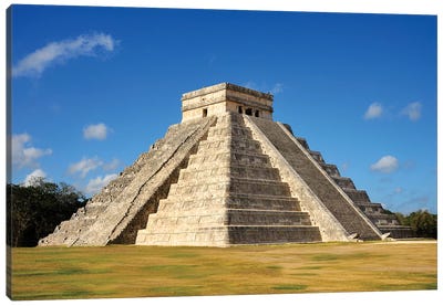El Castillo, Mayan Ruin, Chichen Itza II Canvas Art Print - Pyramid Art