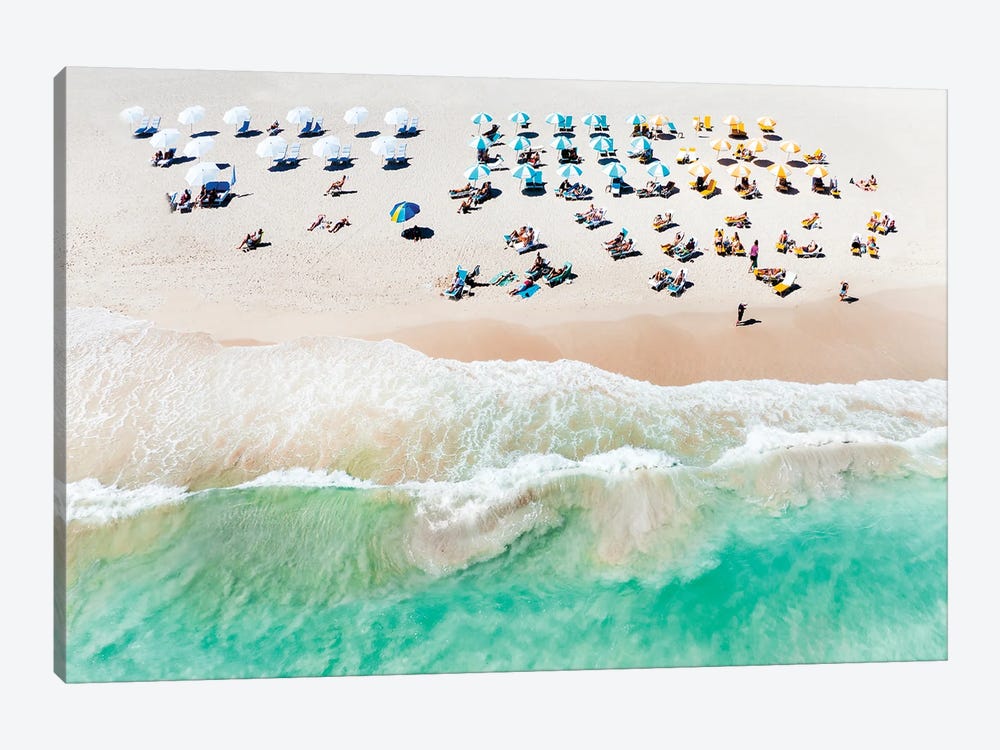 Life Is A Beach In Miami Beach Florida by Susanne Kremer 1-piece Canvas Art Print