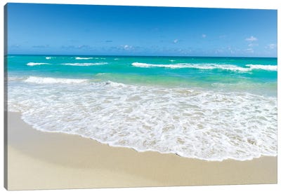 Beach Wave, Miami Beach Florida Canvas Art Print - Florida Art