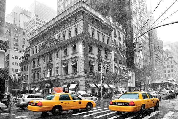 New York City: Fifth Avenue Yellow Cab  by Susanne Kremer